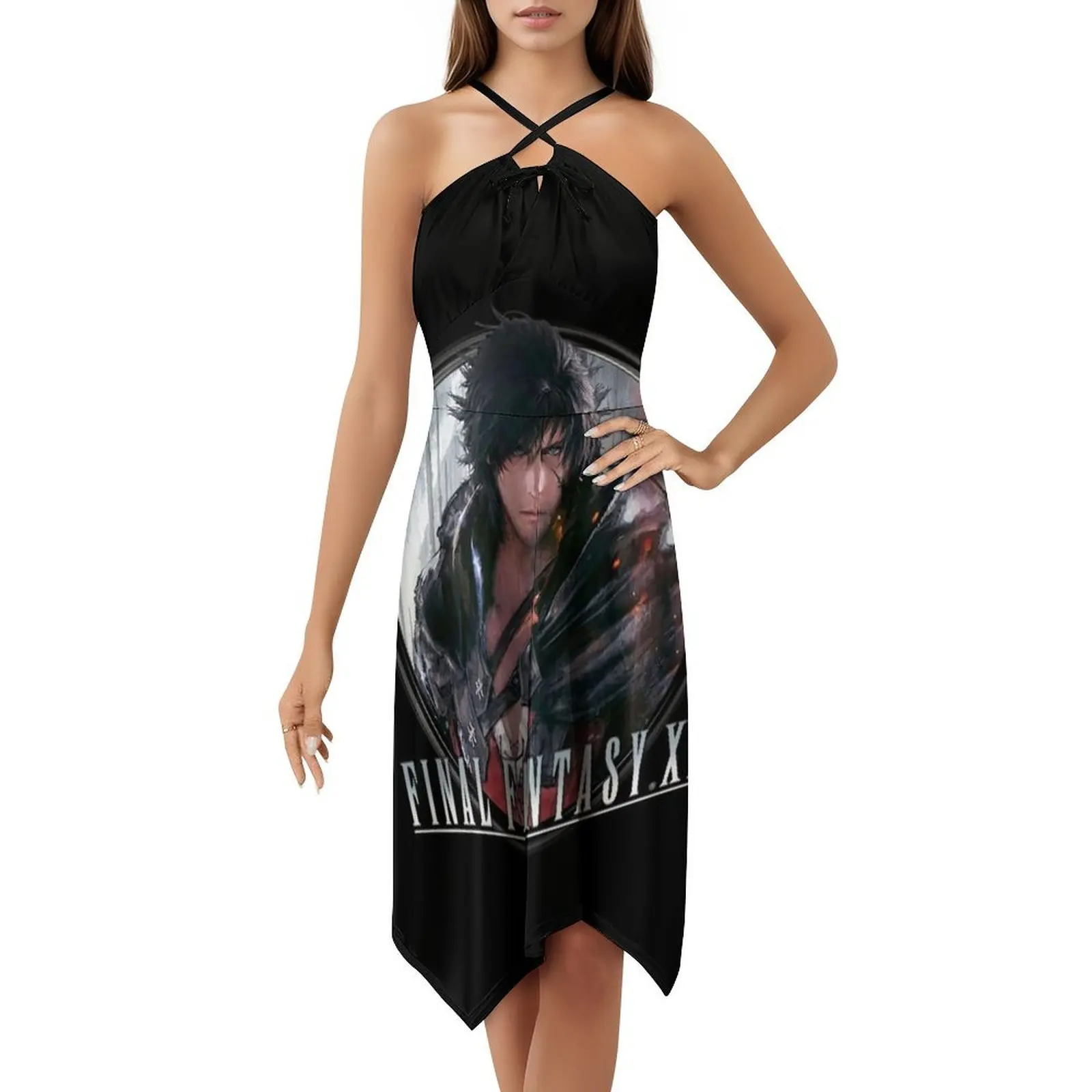 فستان فاينل فانتسي Xvi الكلاسيكي البوهيمي بأكمام منتفخة أو خيارات بدون أكمام للنساء فستان Final Fantasy Xvi Manga Final