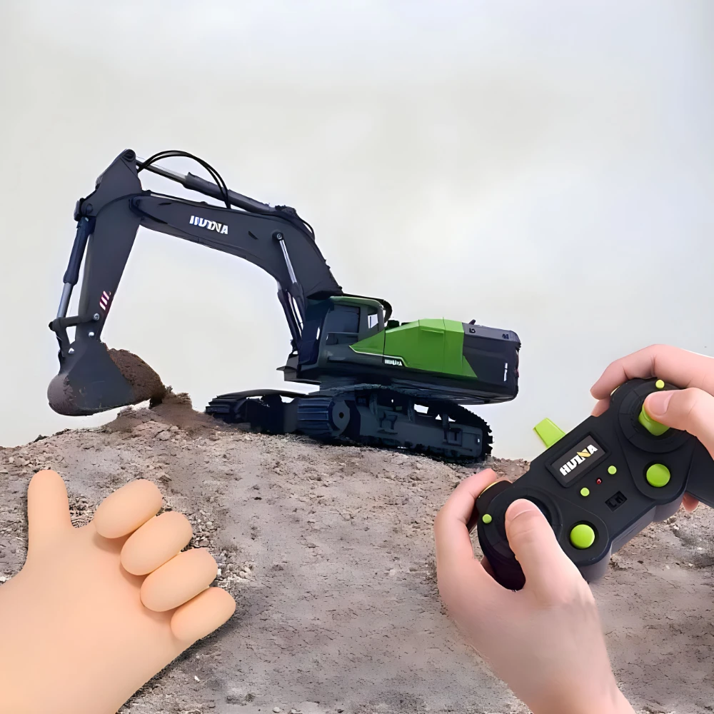 

1/14HUINA1593 Remote Control Car Excavator Track Alloy Engineering Vehicle Large Car Model 22 Channel Simulation Toy Boy