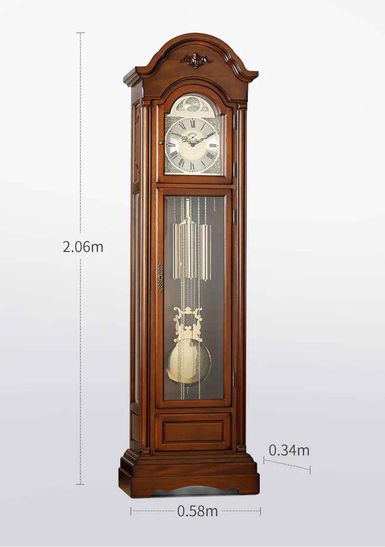 Classical living room swing standing clock European luxury retro timekeeping atmospheric clock