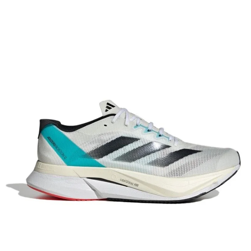 Adidas Adizero Boston 12 PU Men Women Running Shoes Fabric Synthetic Leather Non-slip Wear Comfortable Low-top Carbon Plate