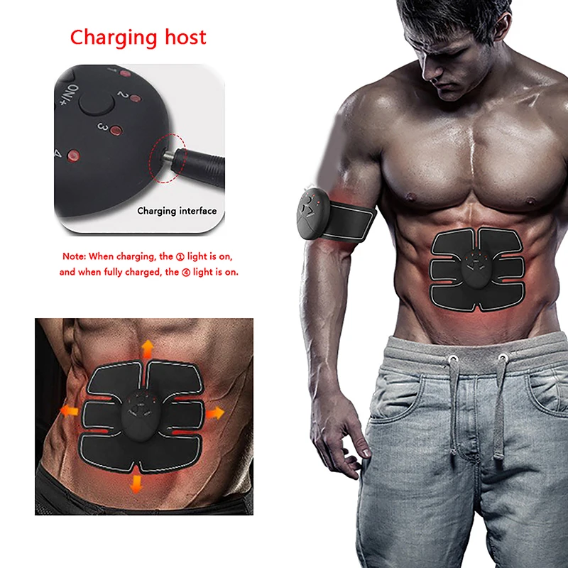 Estimulador muscular inalámbrico EMS, máquina de entrenamiento inteligente, Fitness, Abdominal, masajeador eléctrico para adelgazar