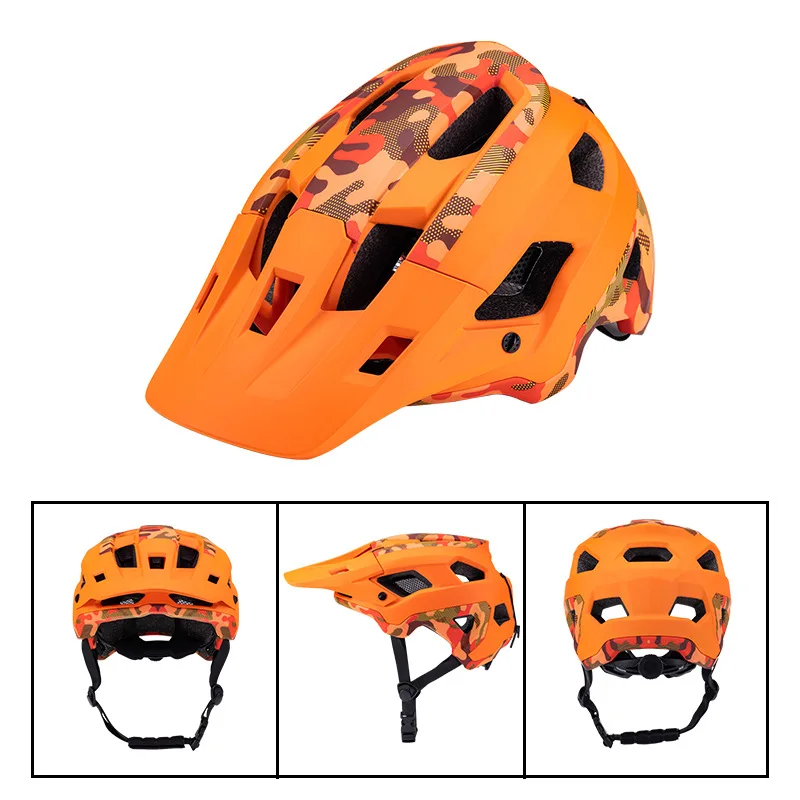 Casque de vélo de montagne moulé en une seule pièce certifié CE CPSC, léger, durable et sûr pour le cyclisme sur route, avec éclairage.