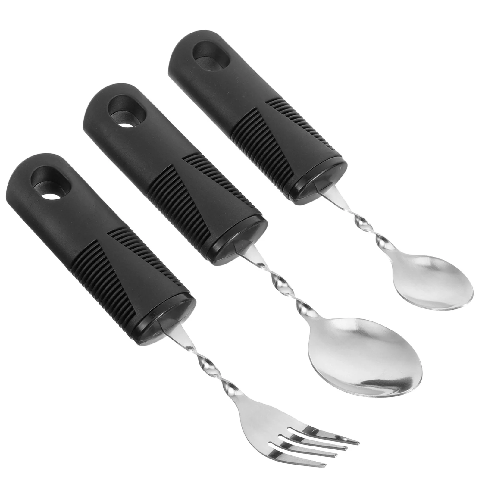 

3 Pcs Bendable Cutlery Toddler Silverware Adaptive Tableware Fork Elderly Rubber Disabled Baby The