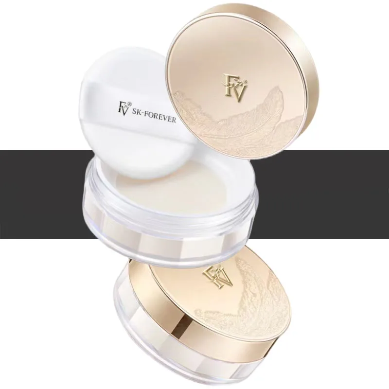 

FV Loose Powder with Puff Mineral Waterproof Matte Setting Powder Finish Makeup Oil-control Professional Cosmetics for Women