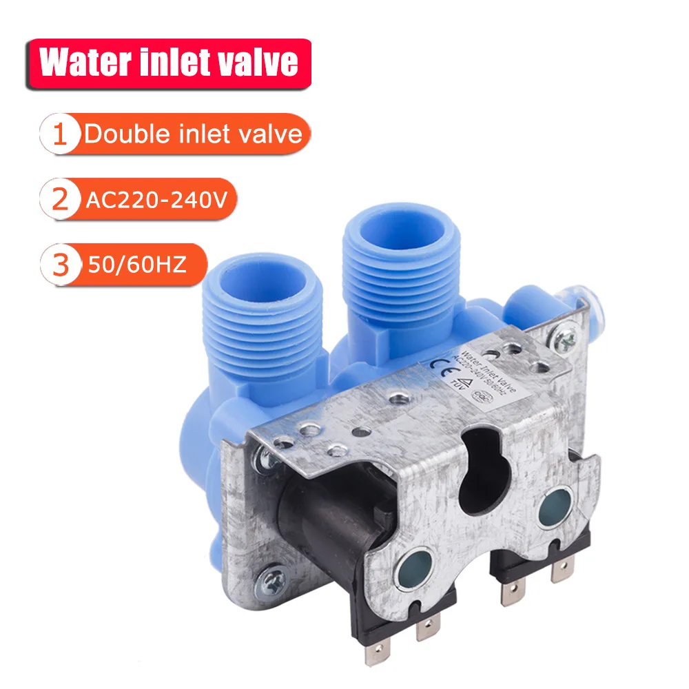 

Washing machine inlet double inlet valve switch new genuine inlet solenoid valve washing machine maintenance after-sales accesso