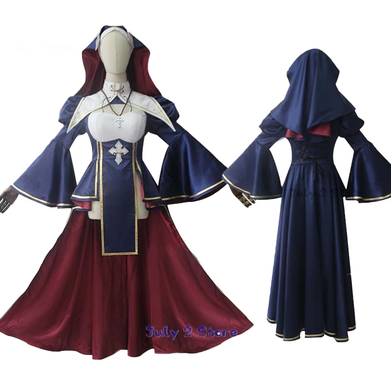 

Halloween Nun Cosplay Costume Vibra Original Character Charlotte Fight Dress Sister Party Female Sexy Fancy Adult Sisters