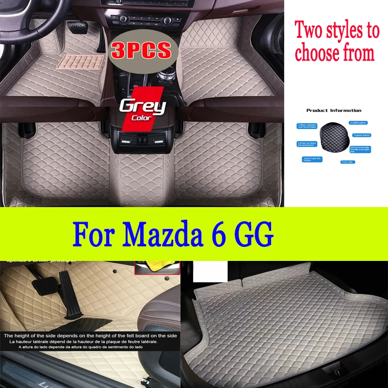 

Custom Car Floor Mat For Mazda 6 GG 2003 2004 2005 2006 2007 Waterproof Accessories