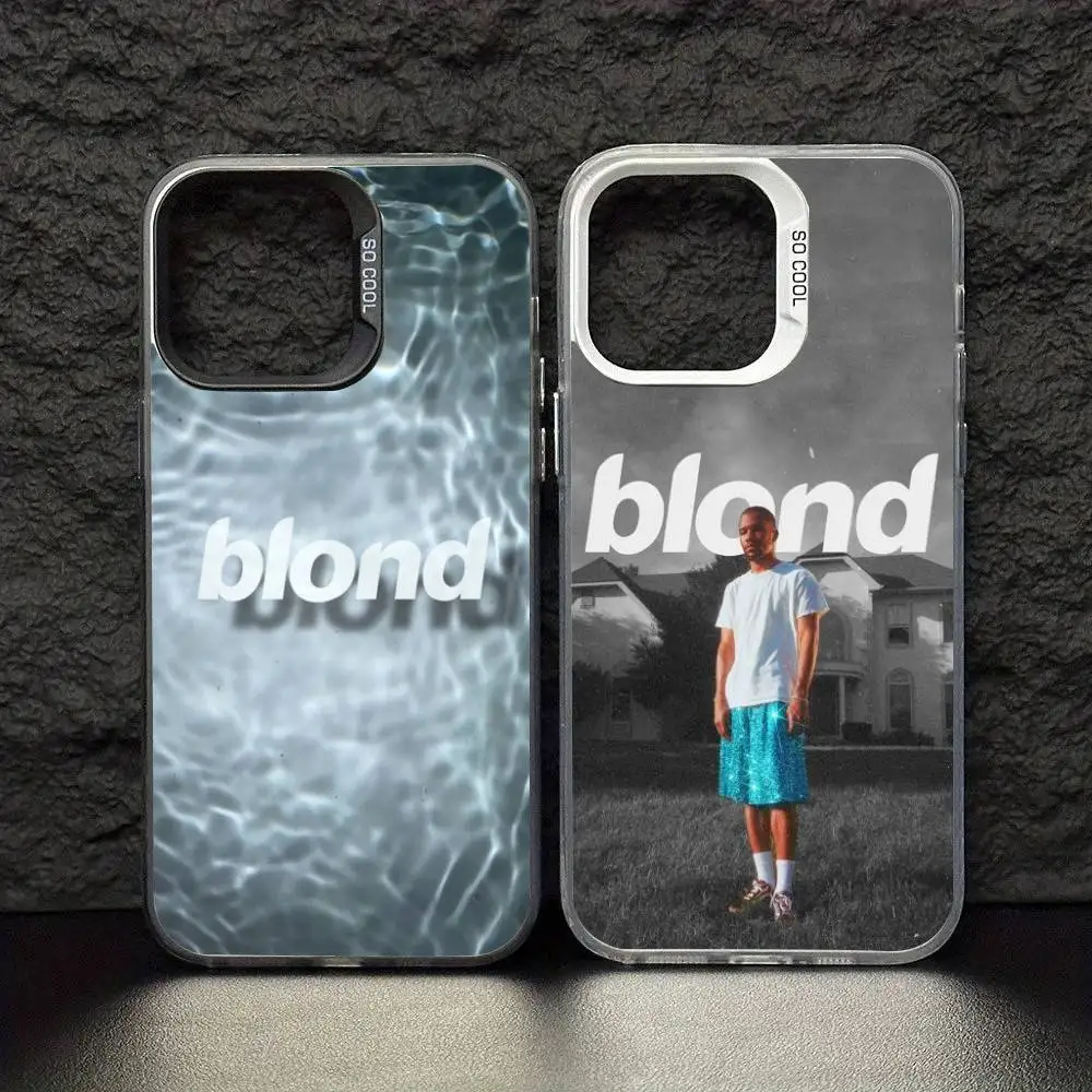 

F-Frank Ocean B-Blonde Phone Case For iPhone 17 16 15 14 13 12 11 Pro Max Plus Silver Matte Black Cover