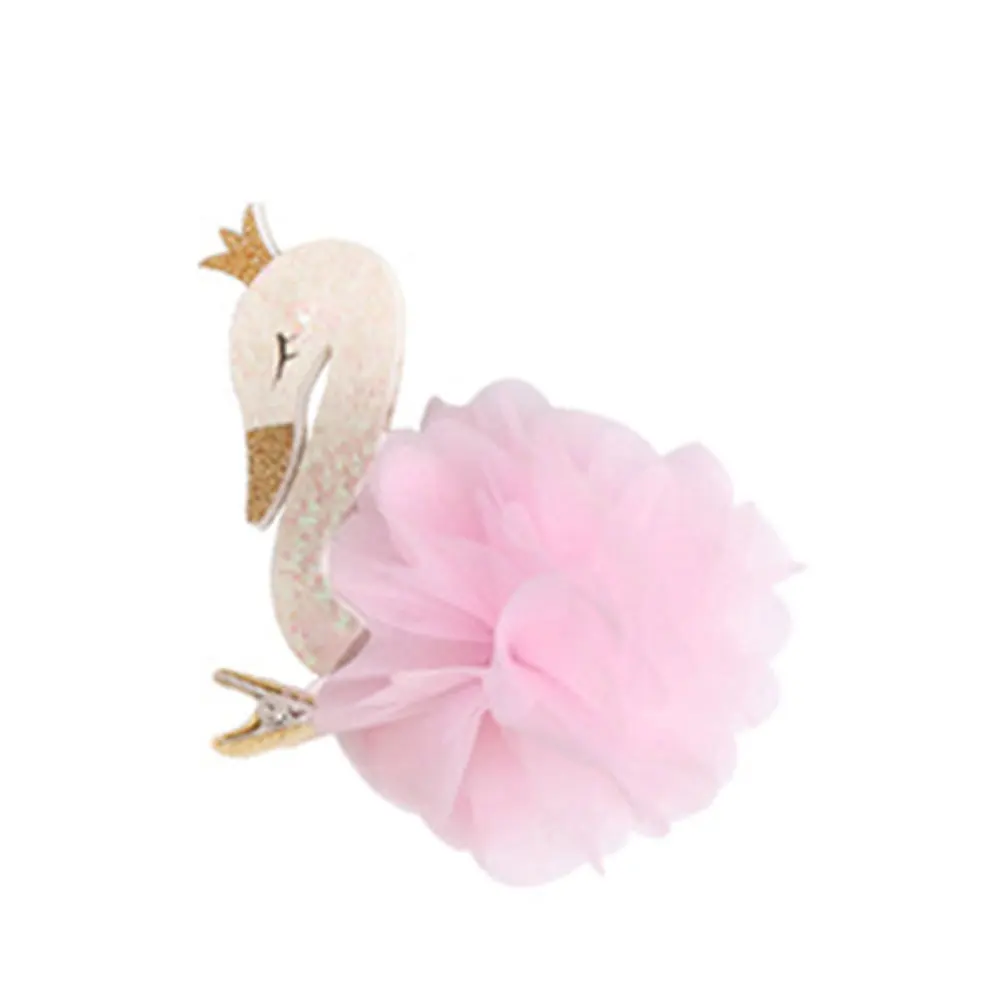 

2 Pcs Kids Hair Hoop Gauze Flower Swan Clip Headband Party Accessory Lightweight Comfortable Cosplay Performance Photo Props
