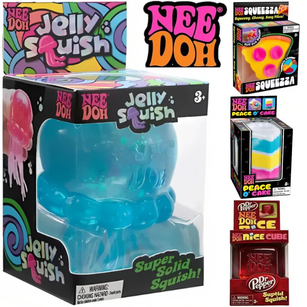 Cubo Sensorial Schylling Nee Doh, Cubo y Barra Antiestrés, Juguete para Aliviar el Estrés y la Ansiedad, para Relajarse Diariamente