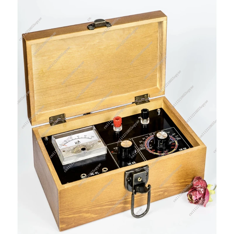 Crystal Radio Medium Short Wave with Ammeter Impedance Conversion Dual Use for High Low Headphones