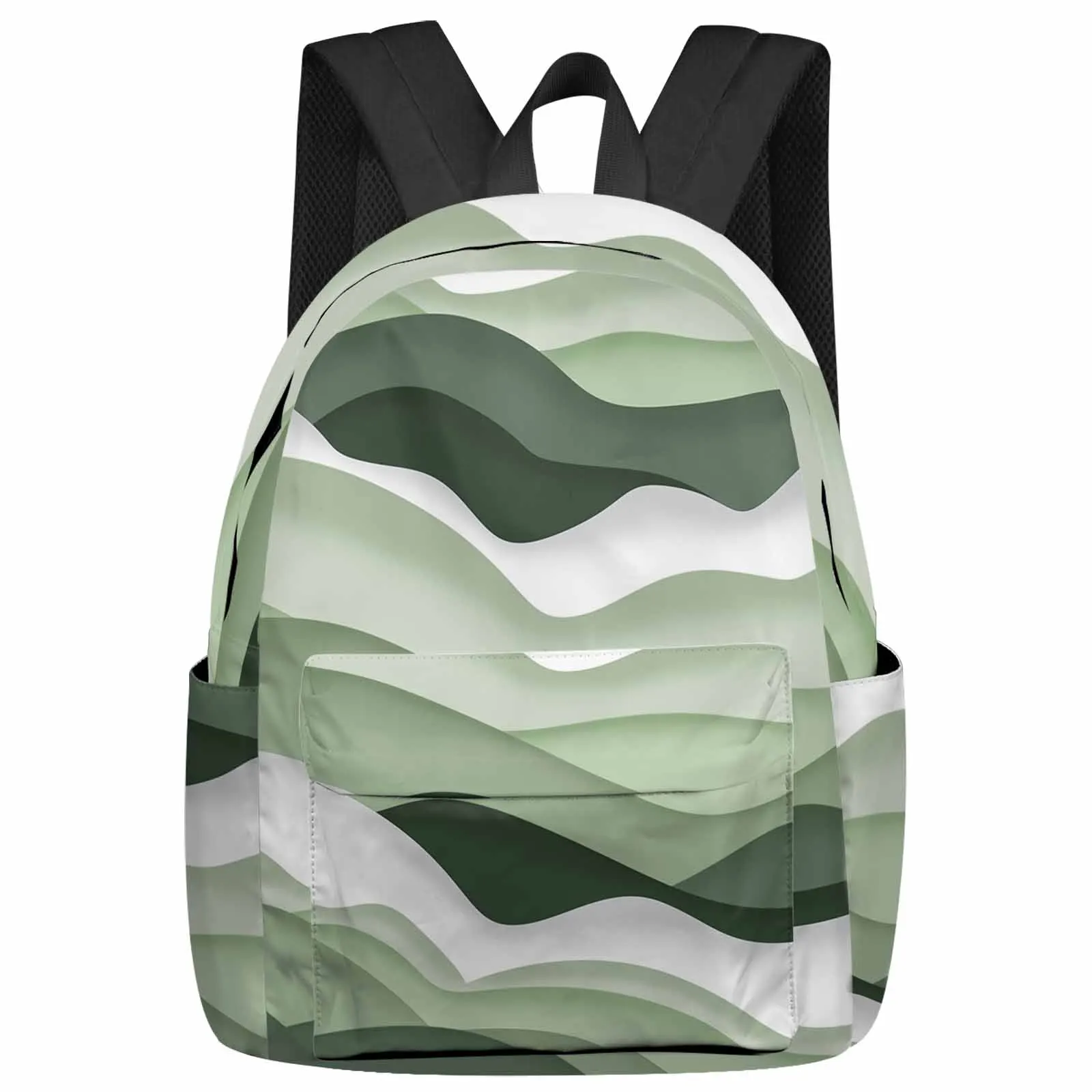 Gradual Gradient Of Ocean Waves Backpack Teenagers Student School Bags Laptop Custom Backpack for Men Women Travel Bag