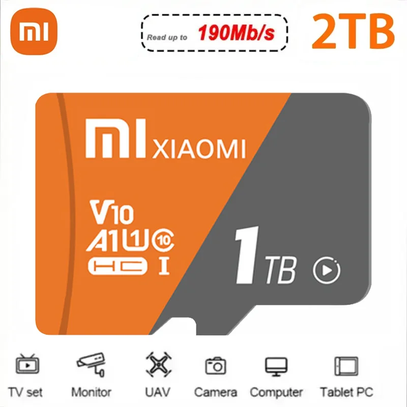 Xiaomi Original Micro SD Card 2TB ad alta velocità Micro SD 1TB TF SD Memory Card cellulare Computer fotocamera Flash Memory Card