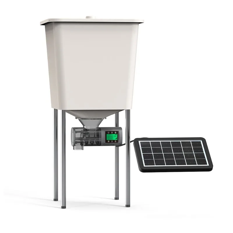 Automatic Solar Feeder  Timed Electric Feeder for Chicken Duck Goose Pigeon
