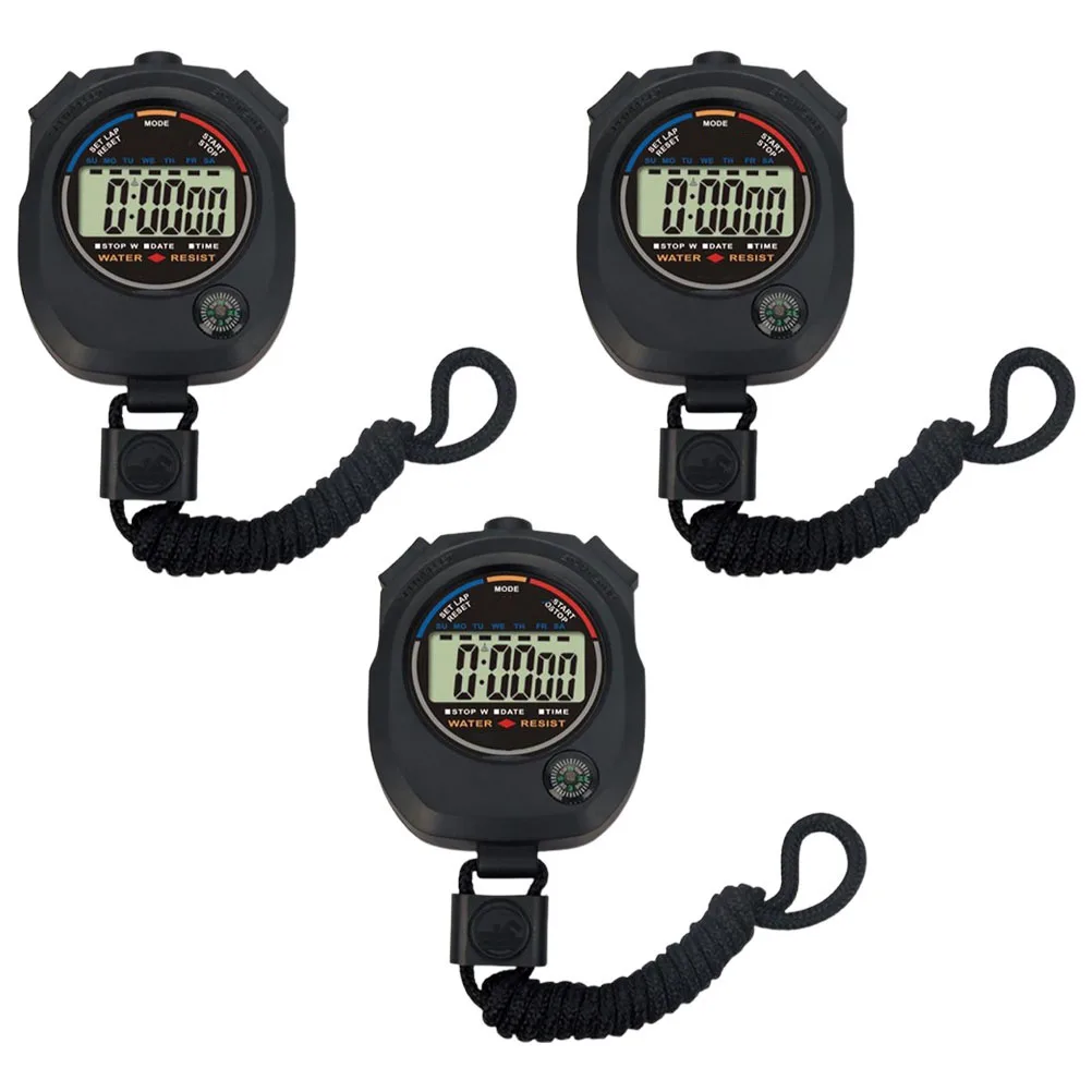 

3 Pcs Timekeeping Electronic Timer Stopwatch Professional Outdoor for Game Fitness