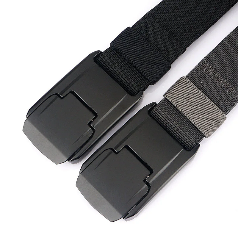 Heavy Duty Metal Buckle Tactical Belts Men Quick Release Nylon Canvas Military Belts Outdoor Sport Training Hunting Waist Belt