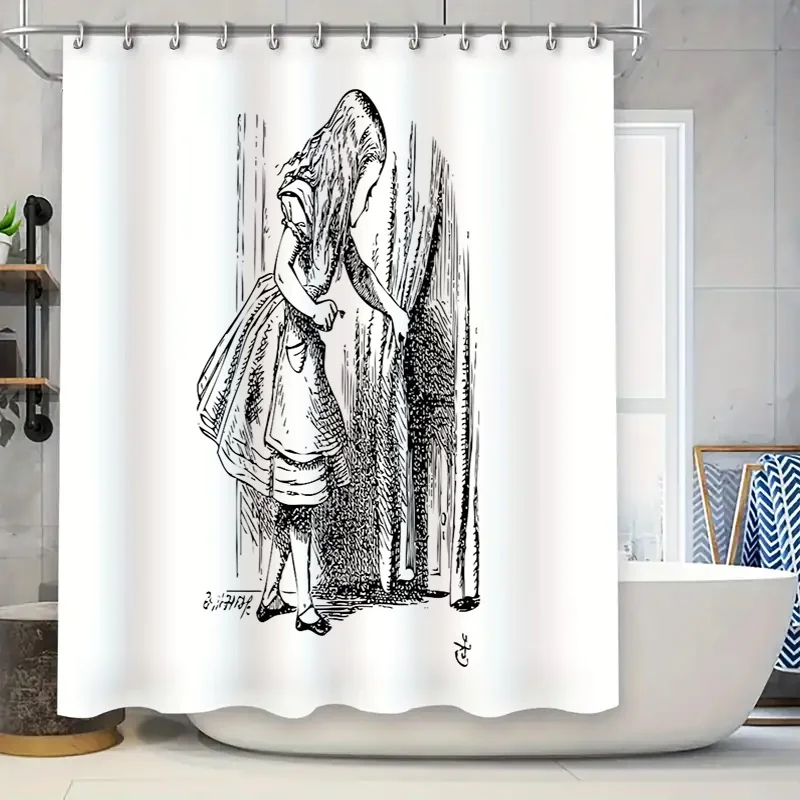 

Vintage Gothic Horror Shower Curtain Skull Raven Victorian Dark Academia Home Decor Bathroom Set Spooky Halloween Wall Art