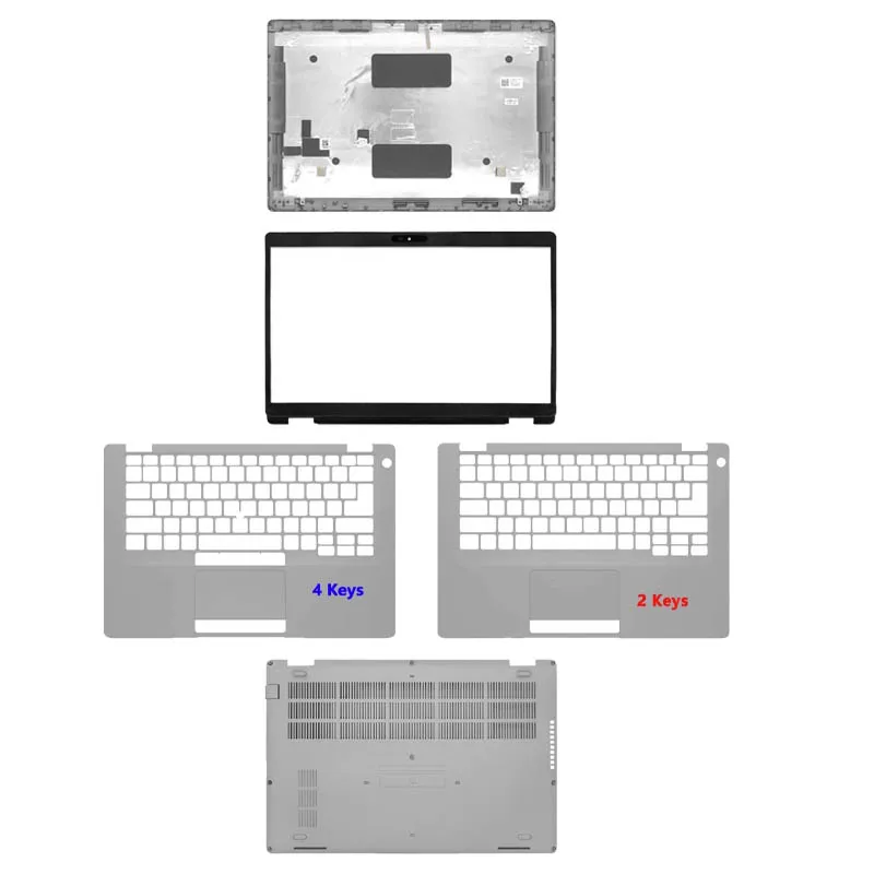 

Replace Cover LCD Back Cover Front Bezel For Dell Latitude 5410 E5410 Series Palmrest Top Lower Bottom Case 0NKPM7 00W819 Silver