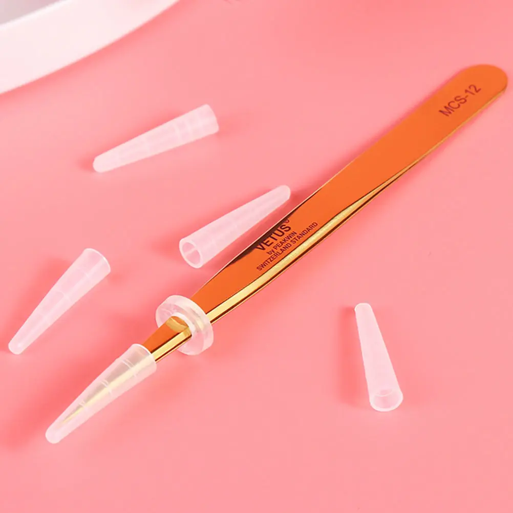 

Silicone Tweezers Protector Case Eyelash Grafting Tool Cover Sleeve Caps For Beauty Salon Use Travel