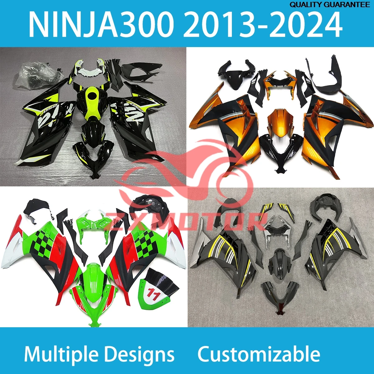

Комплект обтекателей Ninja 300 2013 2014 2015-2024, окрашенные обтекатели для мотоциклов, ABS, подходят для Kawasaki Ninja 300 13-20 21 22 23 24