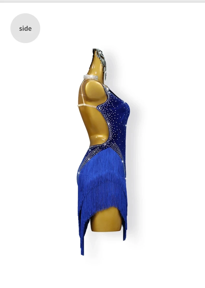 2026 Damen Lateinamerikanisches Tanzkostüm, Mädchenkleid, Abendkleid, sexy Rock, Ballsaal-Wettbewerb, Sportkostüm, elegante Bühnenkleidung mit Fransen – Detail 9