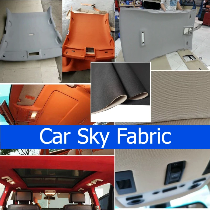 

Car Mesh Headliner Sky Roof Liner Fabric Sponge Back Cloth Auto Upholstery Repair Material for Car Trim Interior Ceiling Fabrics