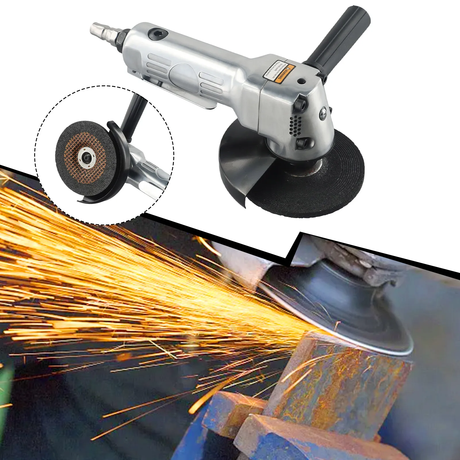 

Polisher Angle Grinder Replacement Spare 0.8mpa 1/4inch Grinding Parts 100mm 11000rpm Aluminium Alloy Assembly