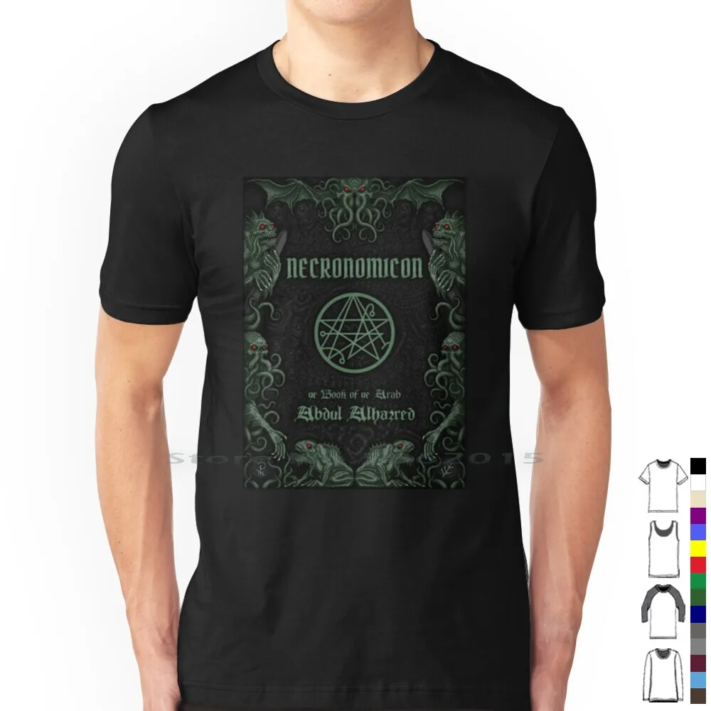 Necronomicon-2021 100% Cotton T Shirt Necronomicon Miskatonic Hp Call Of Cthulhu Dagon Arkham Horror Innsmouth Deep Ones Rlyeh