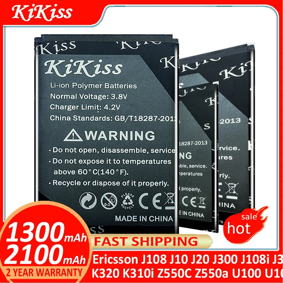 Аккумулятор KiKiss для Sony Ericsson J108 J10 J20 J300 J108i J300C K510i K310 K320 K310i Z550C Z550a U100 U100i WT13I S001 X0001