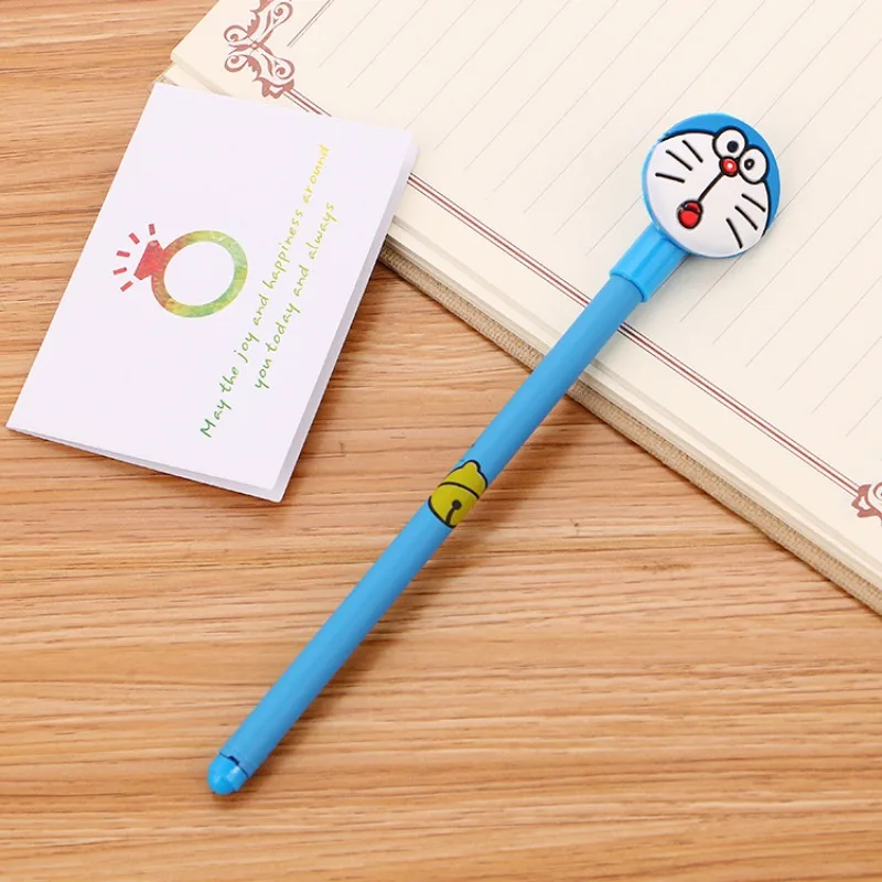 Hot Doraemon Jingle Cat Gel Pen Cute Cartoon Doll Needle Type High Value Office Writing Painting Signature Student Exam Ink Pen