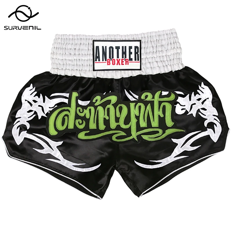 Korte Muay Thai Man Borduurwerk Thai Boksen Shorts Vrouwen Kind Jongen Meisje Gym Mma Martial Arts Kickbokskooi Vechten Trainingsbroek