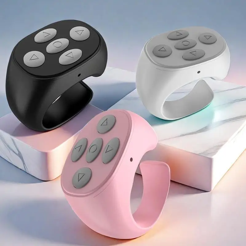 

Wireless Remote Ring: selfie/video control, app page turner, mobile remote & selfie essential.