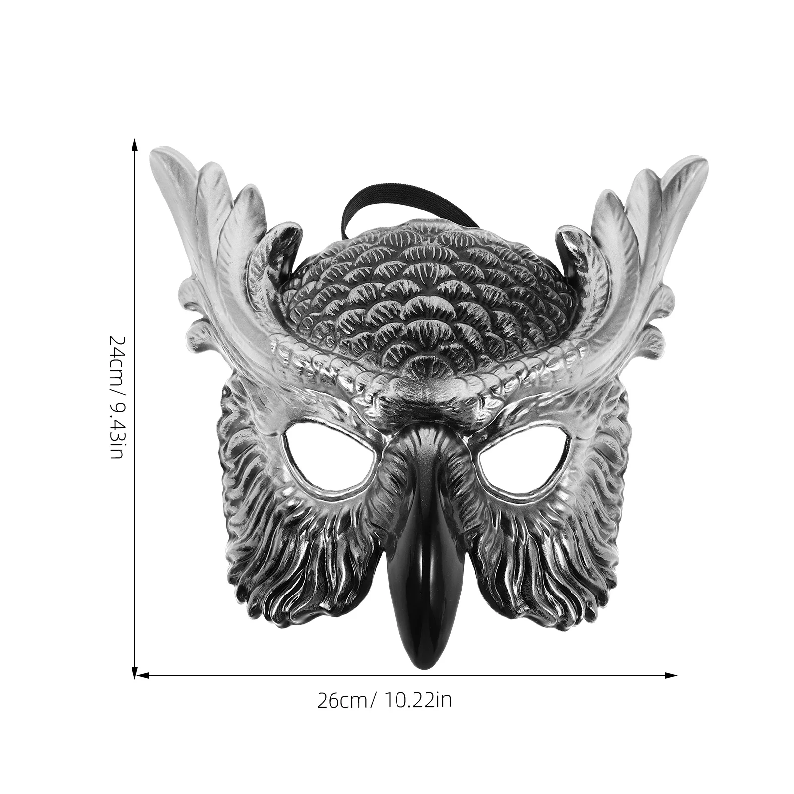 قناع تنكر على شكل بومة بلاستيكي نصف وجه على شكل حيوان إكسسوار لزينة حفلات الهالوين كرنفال