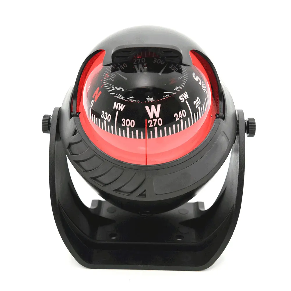 Navigation Compass With Electronic LED Light Sea Boat Pivoting Compass For Yacht Accessories Navigation Positioning Compass