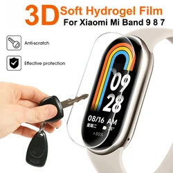 1-3PCS Hydrogel Film For Xiaomi Mi Band 9 8 Screen Protector Soft Protective Film For Xiaomi mi band 9 8 7 Clear Protector Films