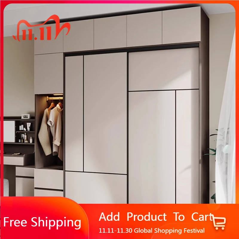 

Fabric Modern Closet Space Saving Modular Wearable Wooden Wardrobe Clothes Cupboard Garden Bedroom Ropero Lounge Suite Furniture