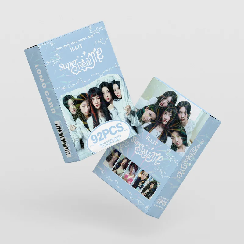 92A Girlgroup ILLIT Total Chain Neues Album BOMB Doppelseitige Promi-Fotokarten-Aufkleber Lomo-Karte – Detail 27