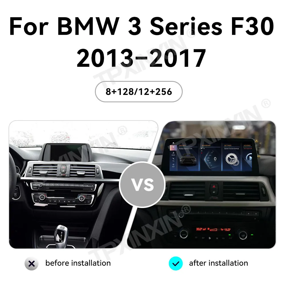 For BMW 3 4 Series F30 - F36 2013-2016 Android Car Radio Multimedia Video Player Wireless Carplay Autoradio Stereo GPS Navi Head