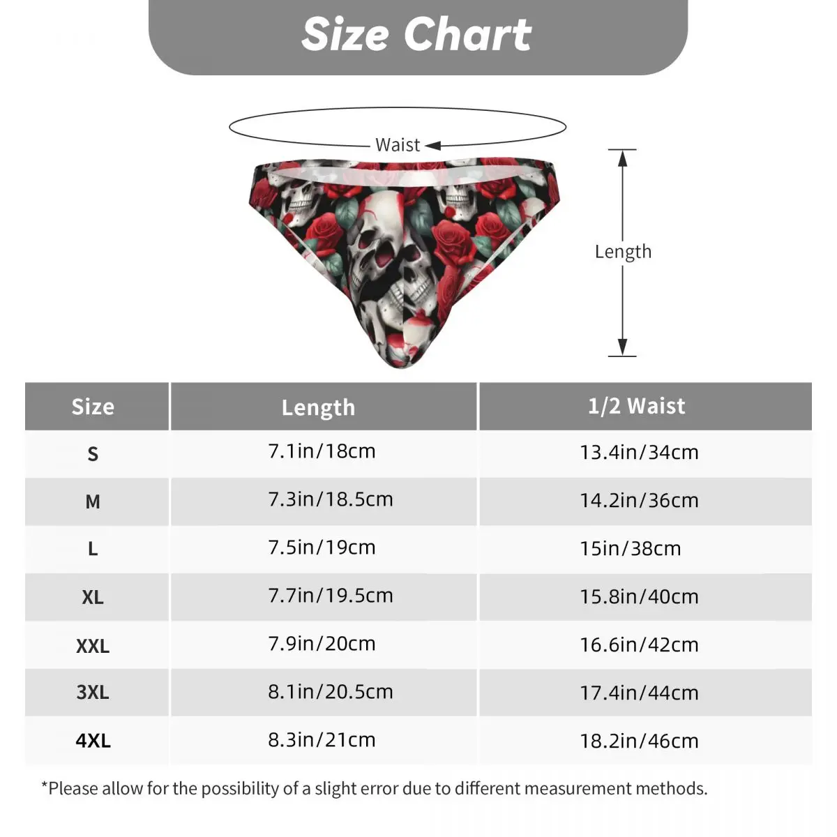 Men's Underwear Briefs Skulls And Roses Sexy Underpants Male Panties Bikini Underwear Ropa Pants - view 6