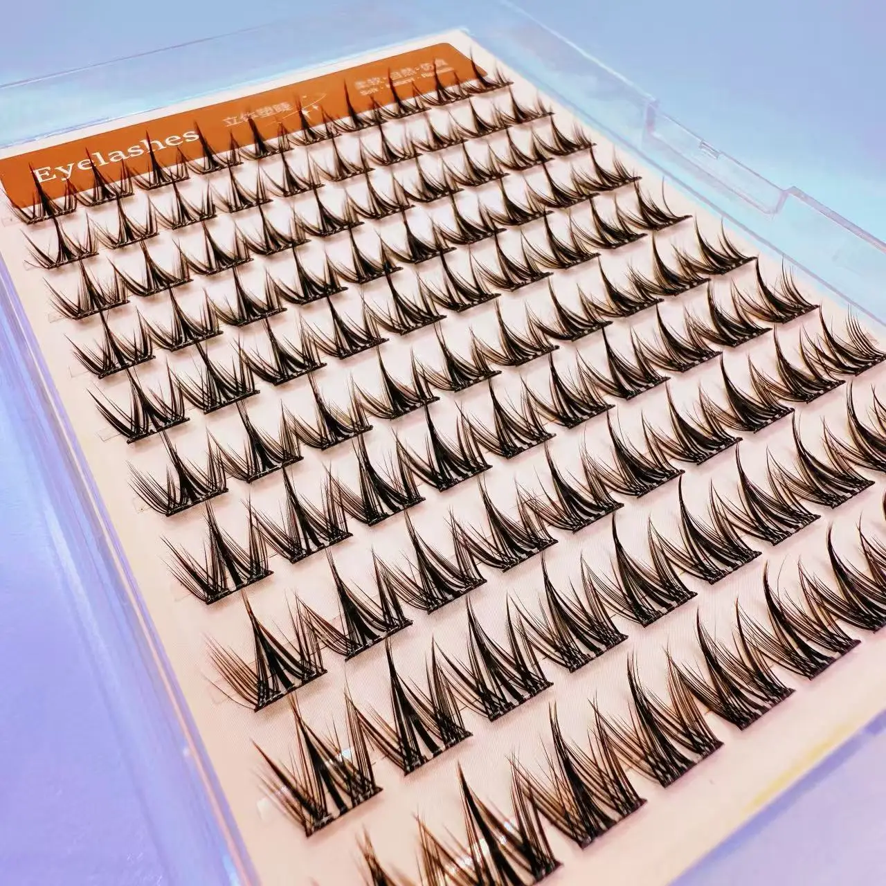 حار بيع 10 صفوف الجزء لاش الرموش الصناعية، لاصق خالية من لارتداء اليومي