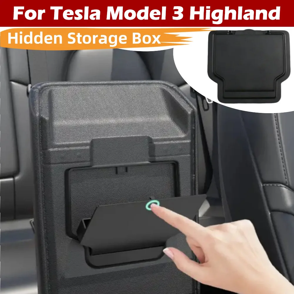 

Center Console Armrest Hidden Storage Box for Tesla Model 3 Highland 2024,Storage Box Organizer Tray Car Interior Accessories