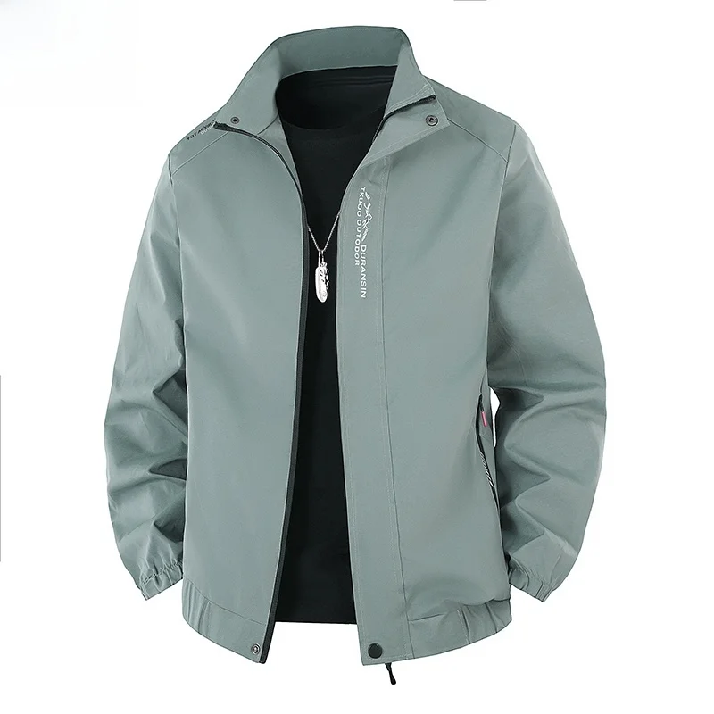 

Men's Casual Spor Jaet 2025 New Sle Spring Autumn Hooded Coat Large Size Windbreaker Stand Fit Polyester Fiber