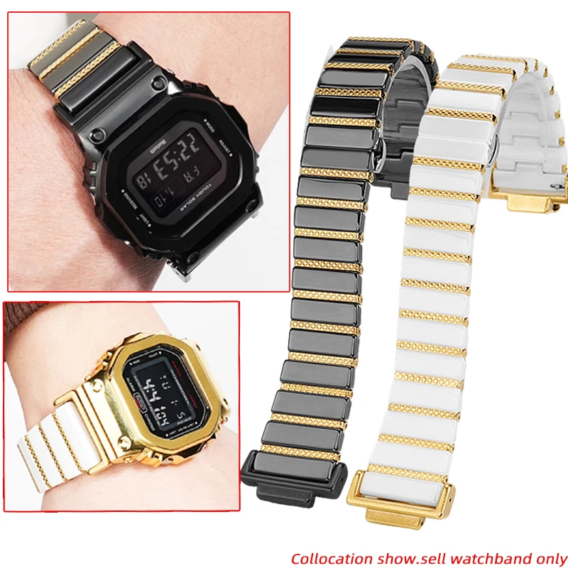 

DW5600 Bezel Case men Watch accessories For G-SHOCK Casio DW-5600 GW-M5610 GW-B5600 GM5600 Quick Ceramic Watchband Steel Strap