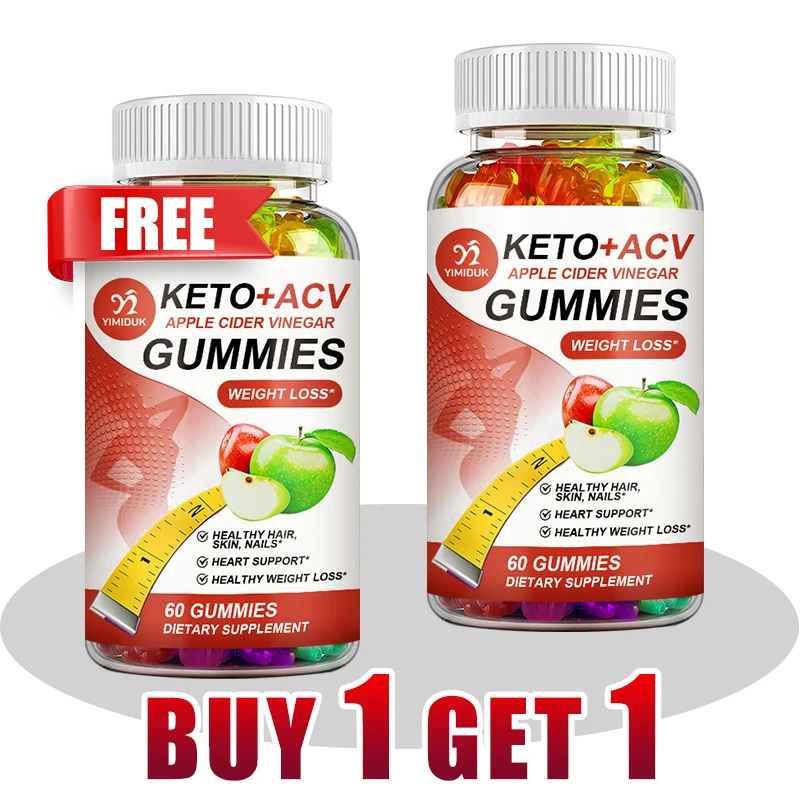 Keto Apple Cider Vinegar Gummies, for Balanced Wellness, Aids in Weight Management and Natural Detoxification