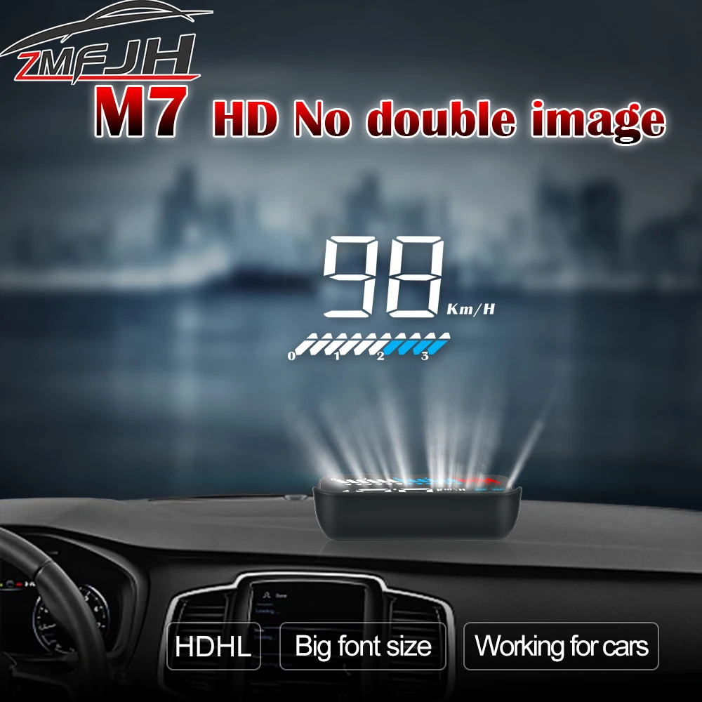 

M7 Head Up Display OBD+GPS Dual Systems Digital Speedometer Voltage Water Temperature On-Board Computer Digital Speed Meter