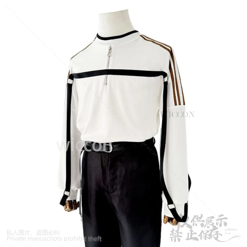 الحب و Deepspace Caleb لعبة تأثيري شيا Yizhou البطلة الزي الرسمي الأبيض هوديي صديقها البدلة الباروكات قلادة مخصصة