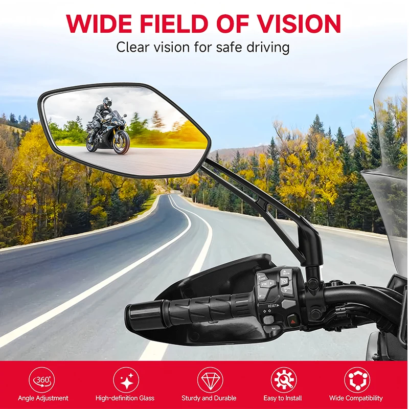 Motorcycle Rearview Mirror ATV Off-Road Biker Moto Motorbike Accessories for HONDA SH125 SH125i SH300 SH300i SH 125 150i SH 300 view 2