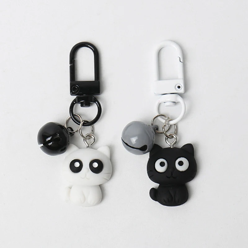 

Cute Black White Cat Keychain Pendant Backpack Hangings Ornaments Accessories Gifts-B2