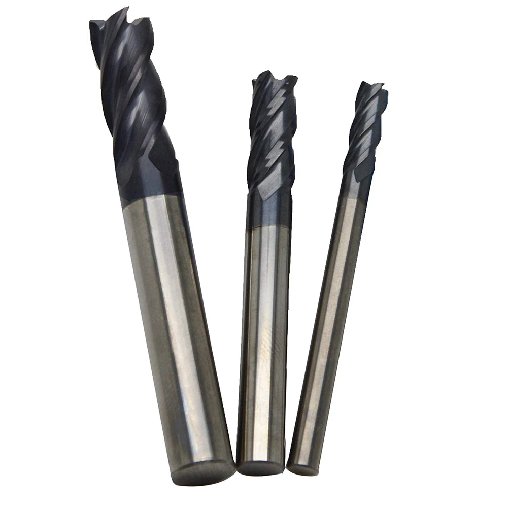 

ABUF-6Pcs 4 6 8 Mm Carbide End Mill 4 Flutes End Mill Set Milling Cutter Tool Kit