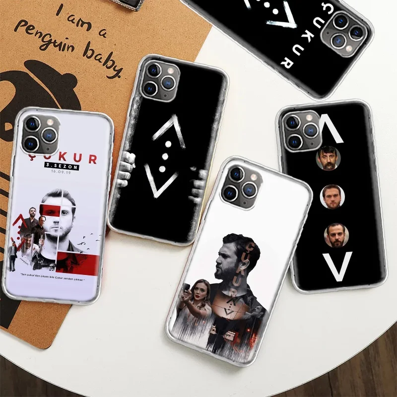 Turkish TV Series Cukur Case for iPhone 12 13 Mini 14 Plus 15 16 Pro Max 11 X XS Max Clear TPU Protective Phone Cover C